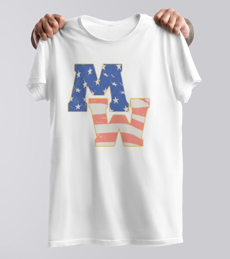 Mw Stars And Stripes American Flag Theme T-Shirt