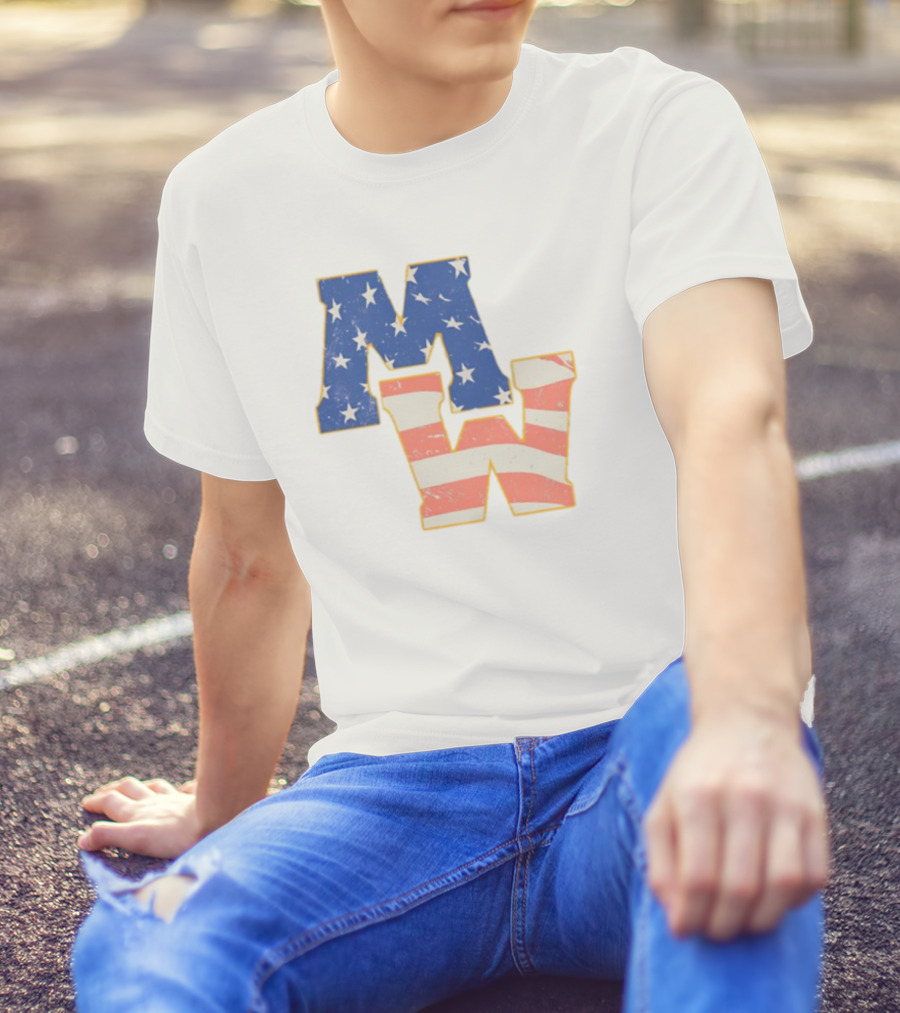 Mw Stars And Stripes American Flag Theme T-Shirt
