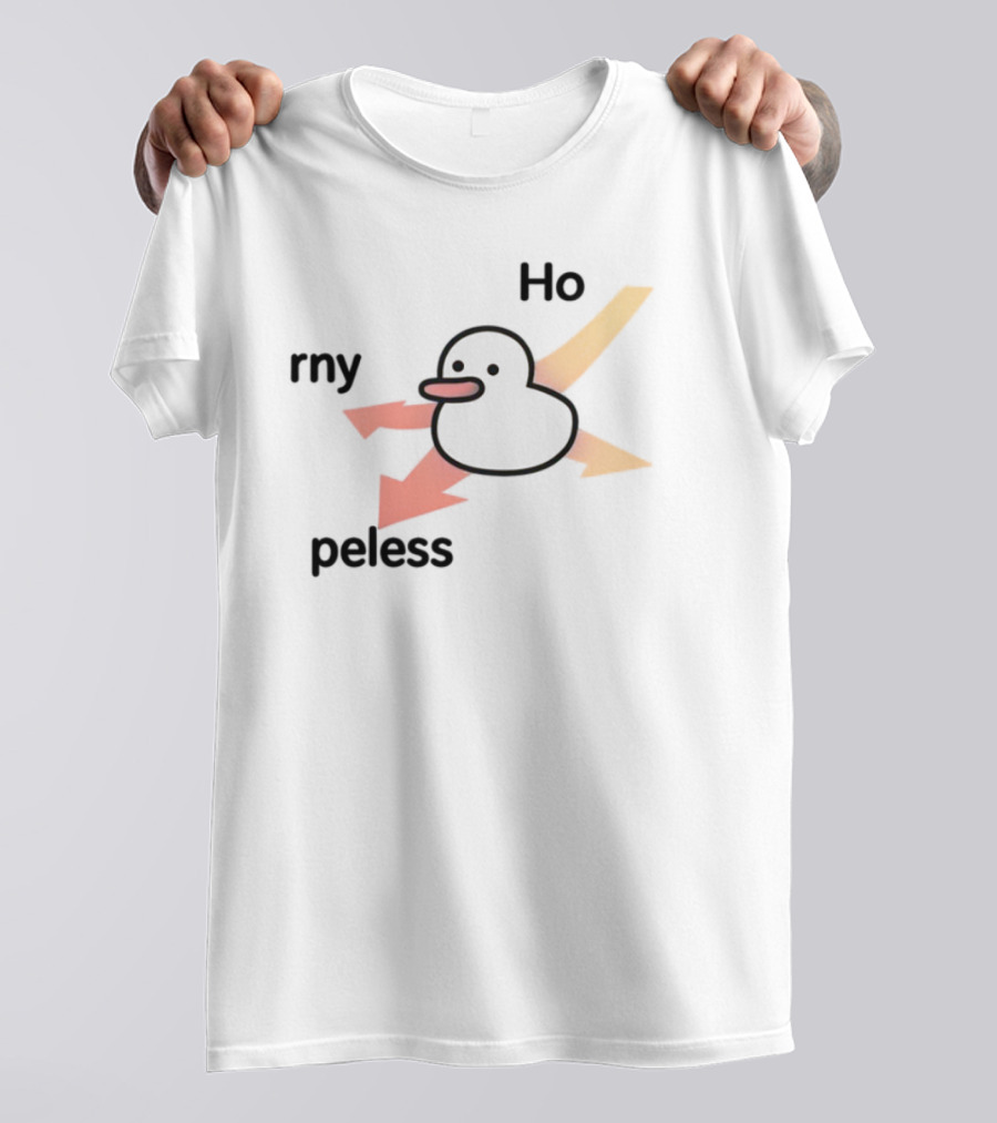 Rny Peless Funny Duck Hilarious Meme Style T-Shirt