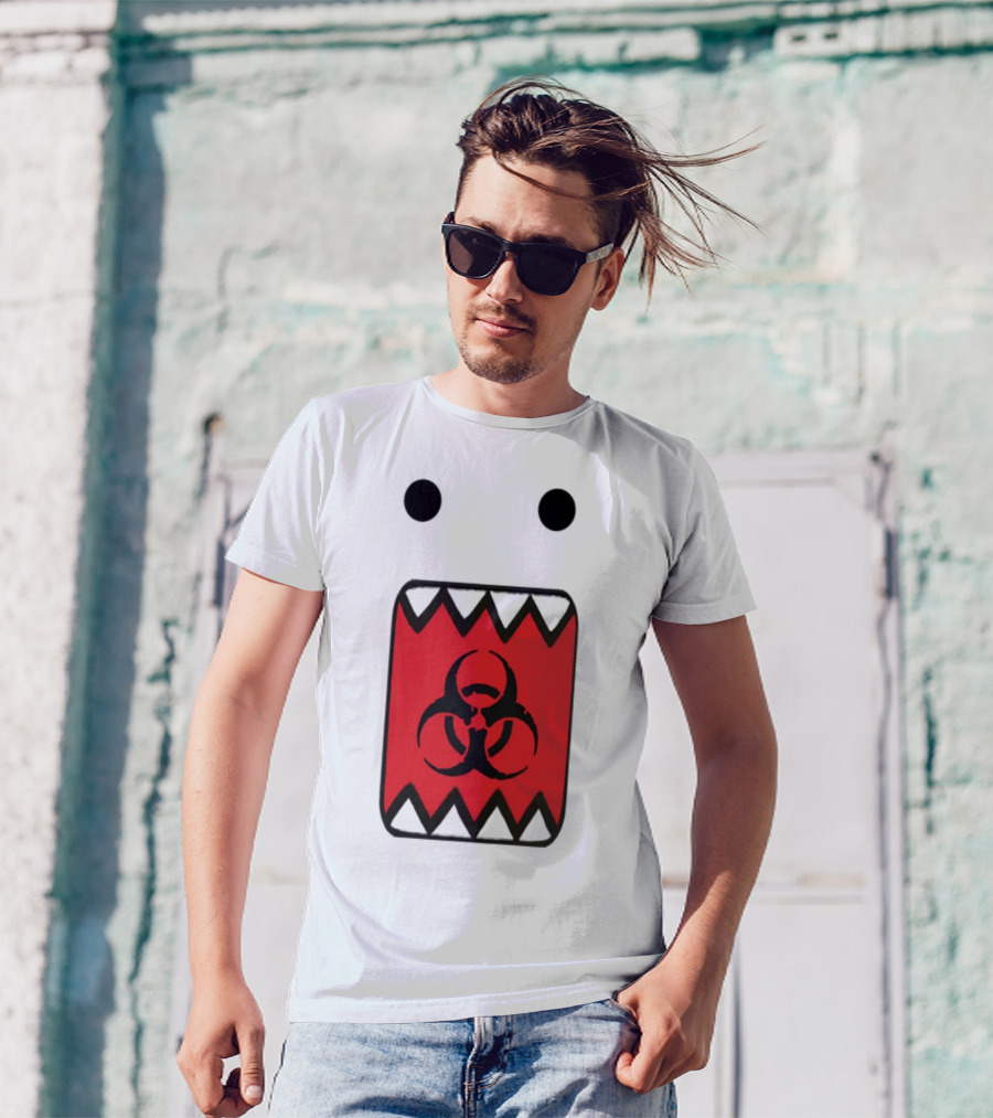 Romanceplanet Domo Kun Biohazard Symbol Design T-Shirt