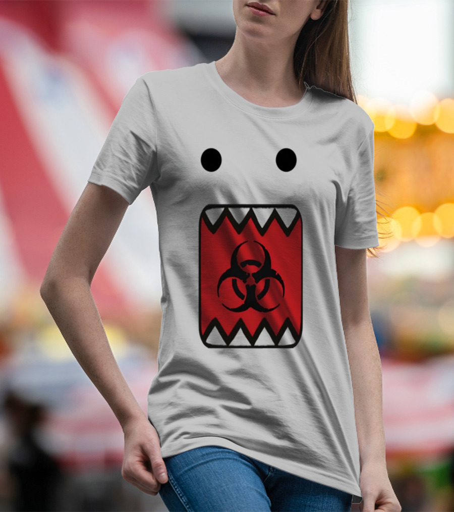 Romanceplanet Domo Kun Biohazard Symbol Design T-Shirt