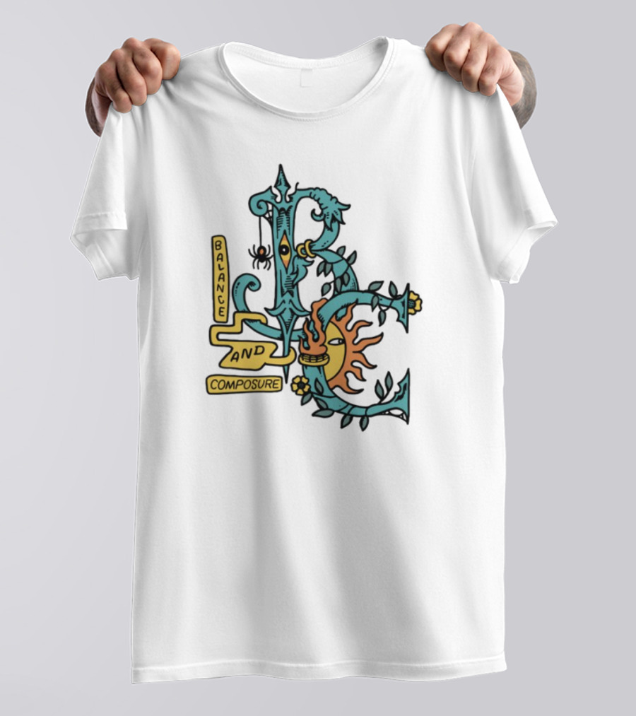 BALANCE AND COMPOSURE ORCHID BLUE SUN AND MOON T-Shirt