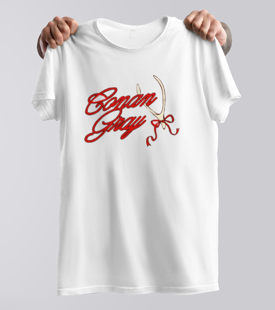 Conan Gray Red Script Wishbone Ribbon T-Shirt