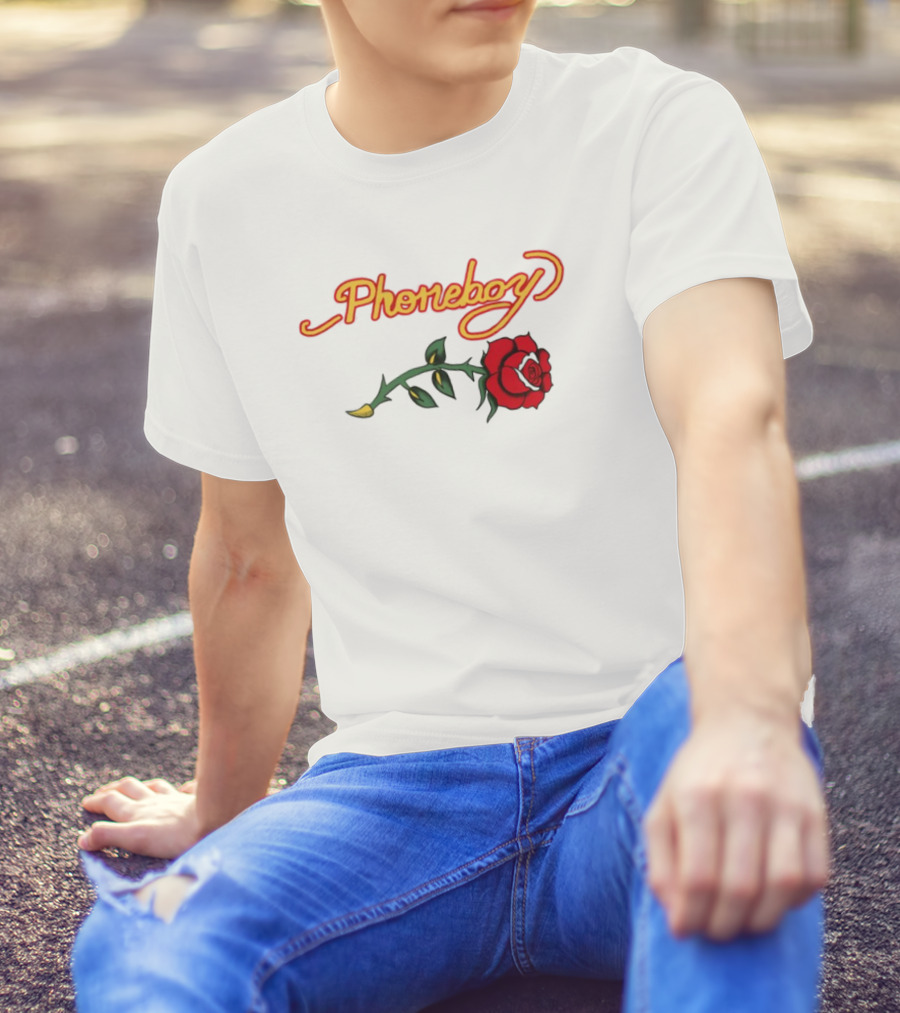 Phoneboy Red Rose Flower Graphic T-Shirt