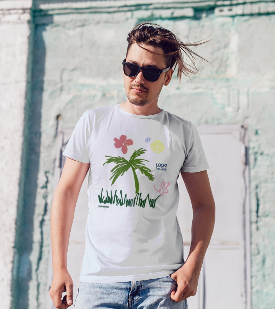 Quinnxcii Aloha Mood Palm Tree Album Cover Art T-Shirt