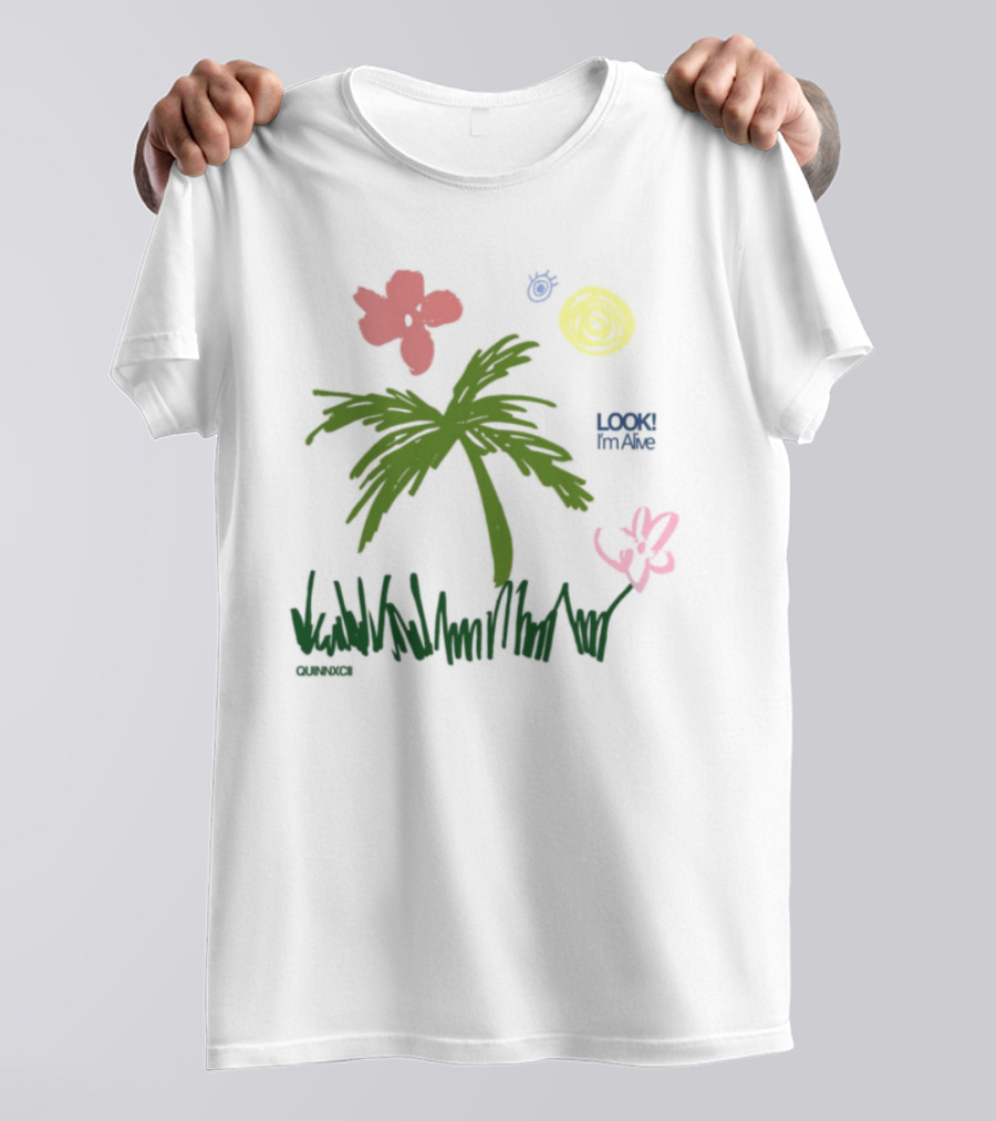 Quinnxcii Aloha Mood Palm Tree Album Cover Art T-Shirt