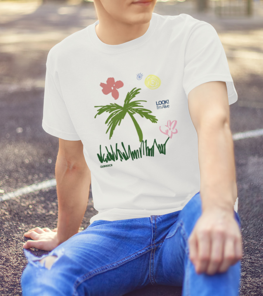 Quinnxcii Aloha Mood Palm Tree Album Cover Art T-Shirt