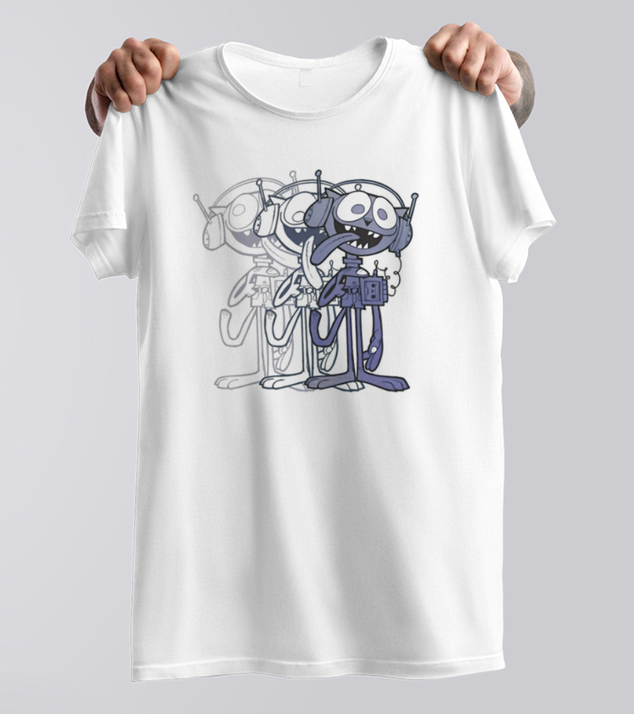 Gorillaz Cat Play Headphones Cartoon Character T-Shirt