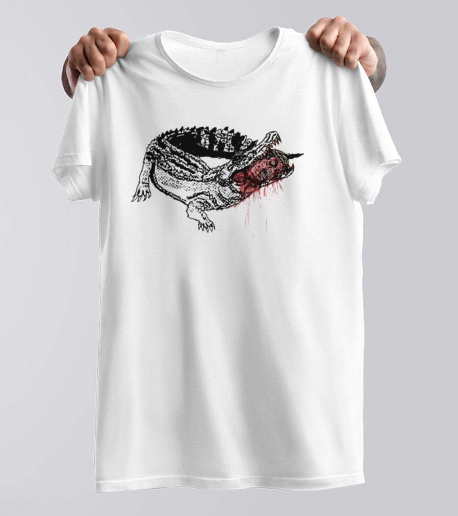 Limted Alligator Alcatraz Eat The Rich Crocodile Art T-Shirt