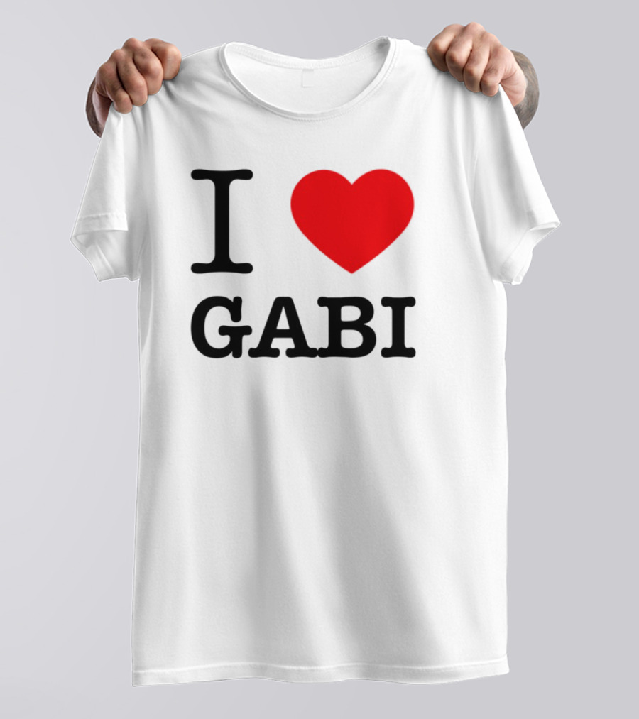 I Heart Gabi Bold Love Red Heart Icon T-Shirt