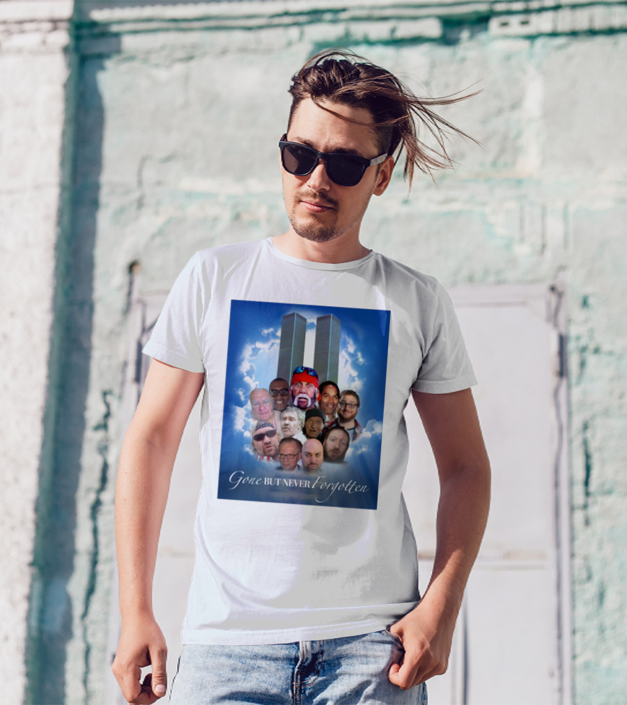 Gone But Never Forgotten Tribute With Twin Towers And Memorable Faces T-Shirt