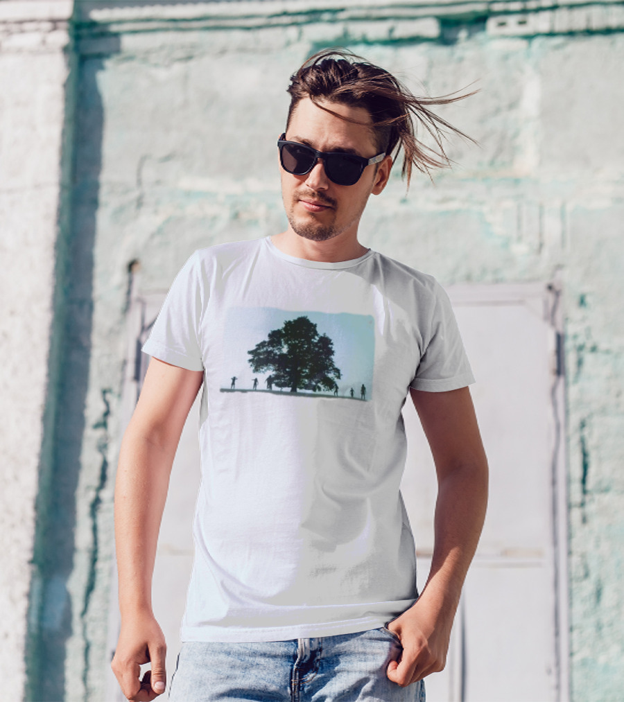 28 Years Later Tree Silhouette With Human Figures T-Shirt