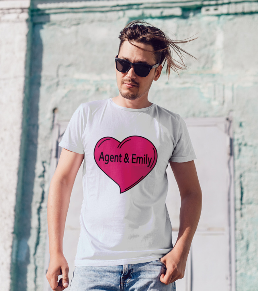Agent & Emily Pink Heart T-Shirt