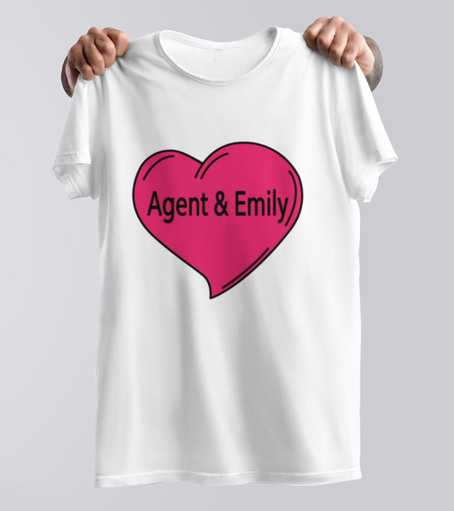 Agent & Emily Pink Heart T-Shirt