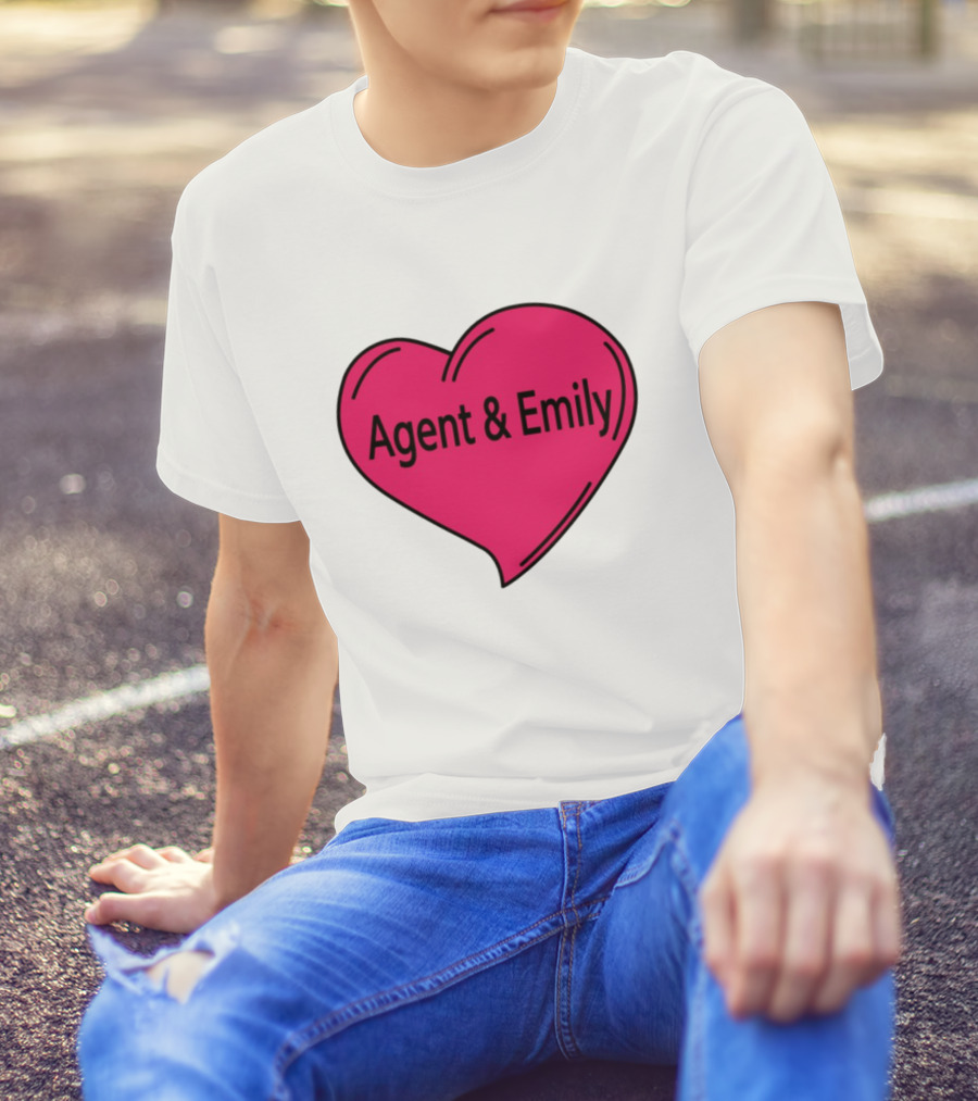 Agent & Emily Pink Heart T-Shirt