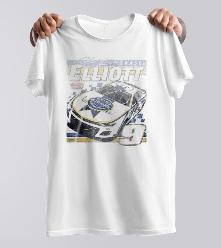 Chase Elliott Kelley Blue Book No. 9 Racing Hendrick Motorsports T-Shirt