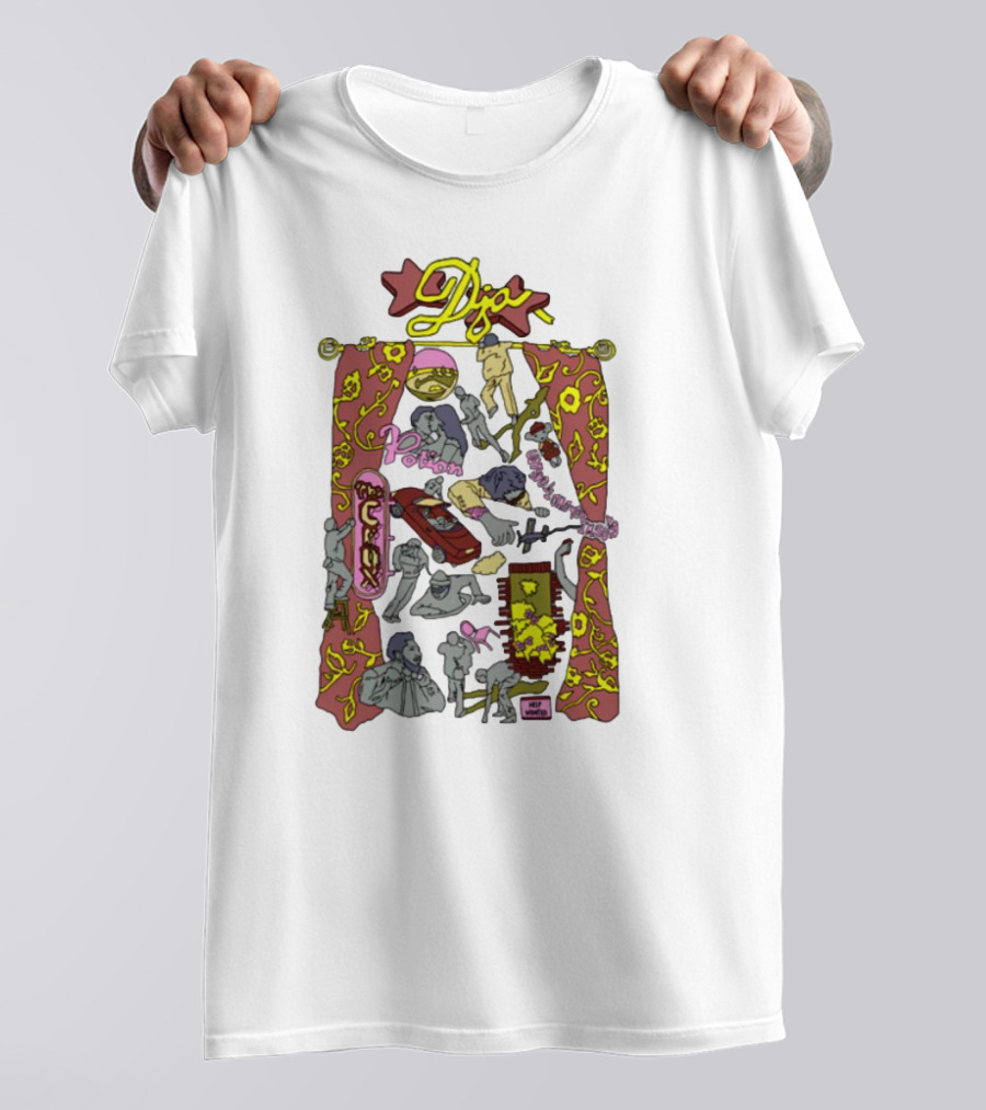 Djo Music Flash Potion Neon Art Style Psychedelic Collage T-Shirt