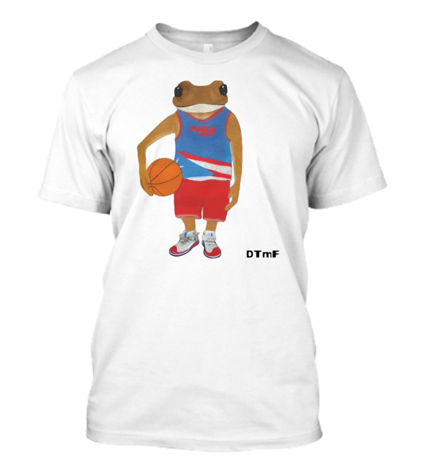Dtmf Concho Puerto Rico Basketball Frog T-Shirt