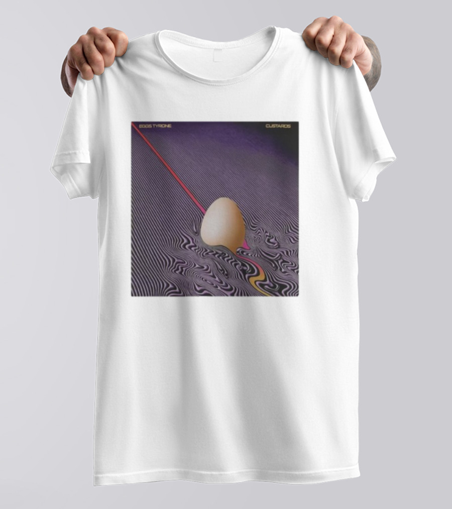 Eggs Tyrone Custards Optical Illusion Stripes With Egg T-Shirt