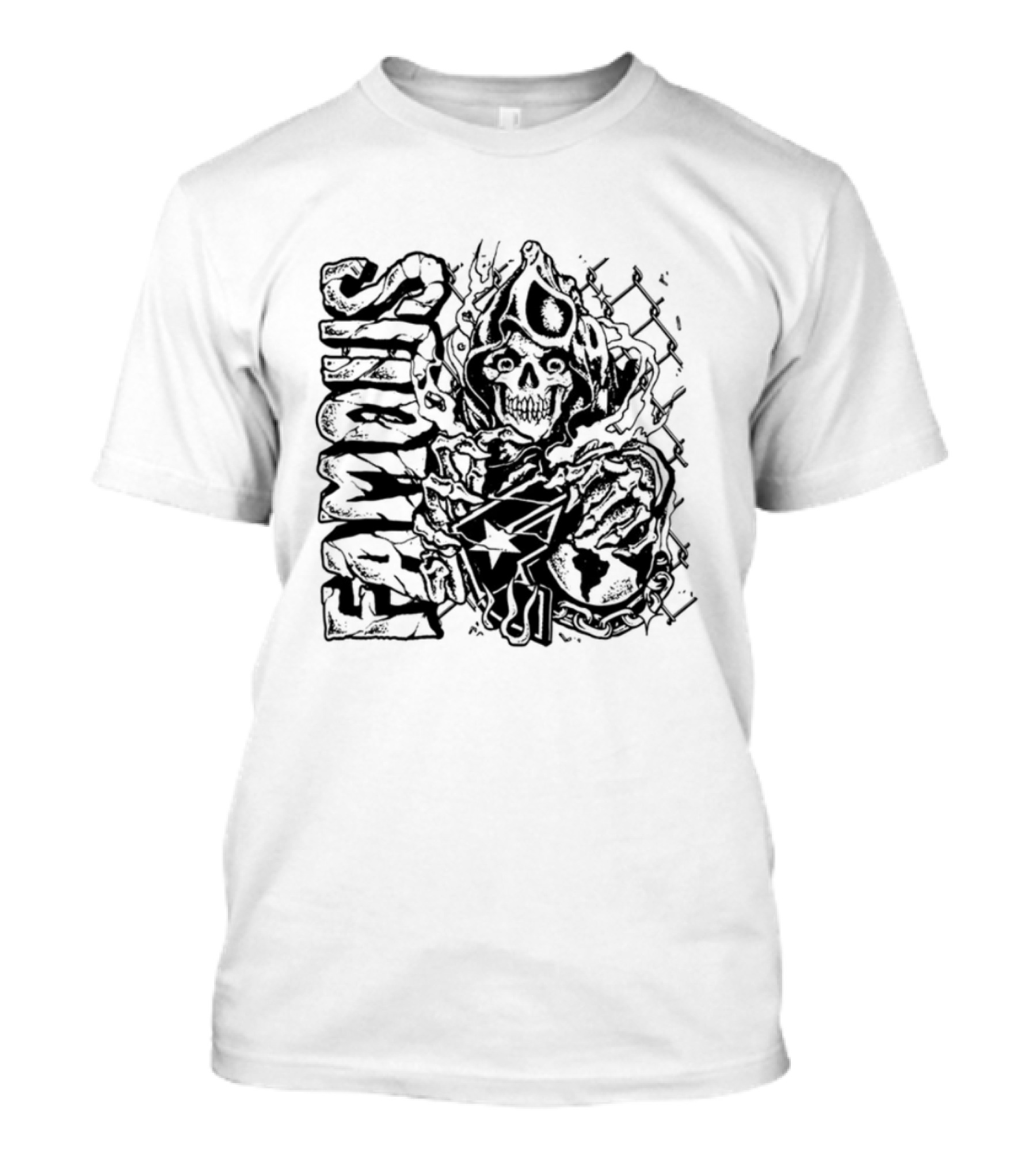 Famous Hardcore Creature Illustration T-Shirt