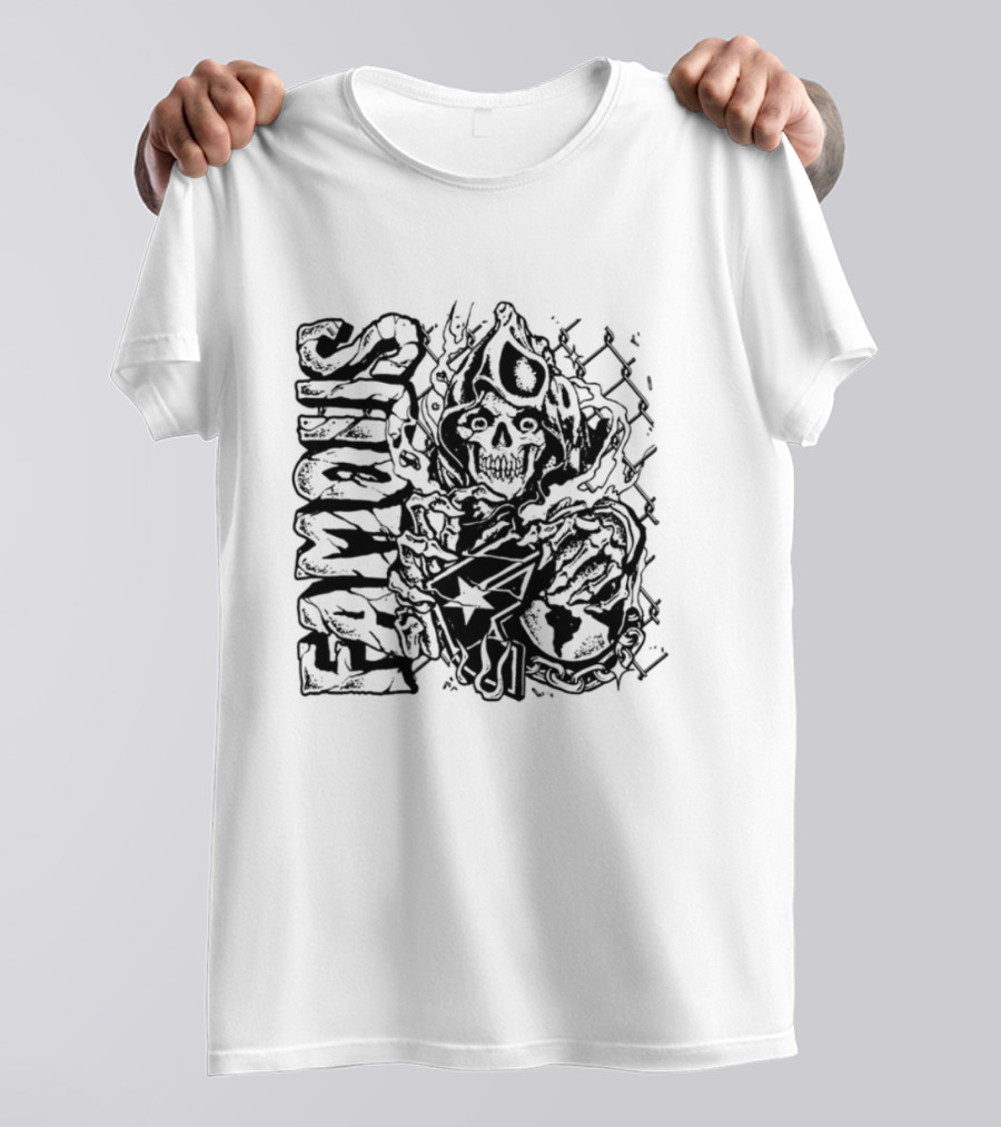Famous Hardcore Creature Illustration T-Shirt