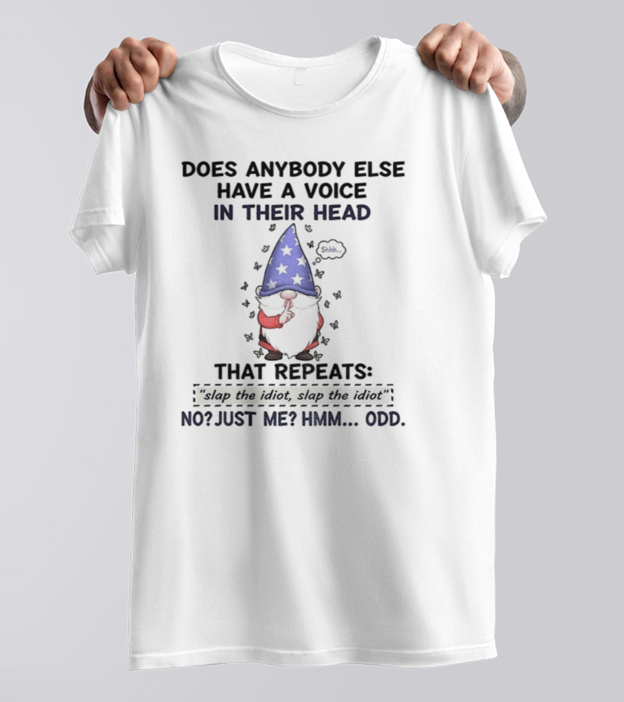 Does Anybody Else Have A Voice In Their Head That Repeats Slap The Idiot Or Just Me Gnome T-Shirt