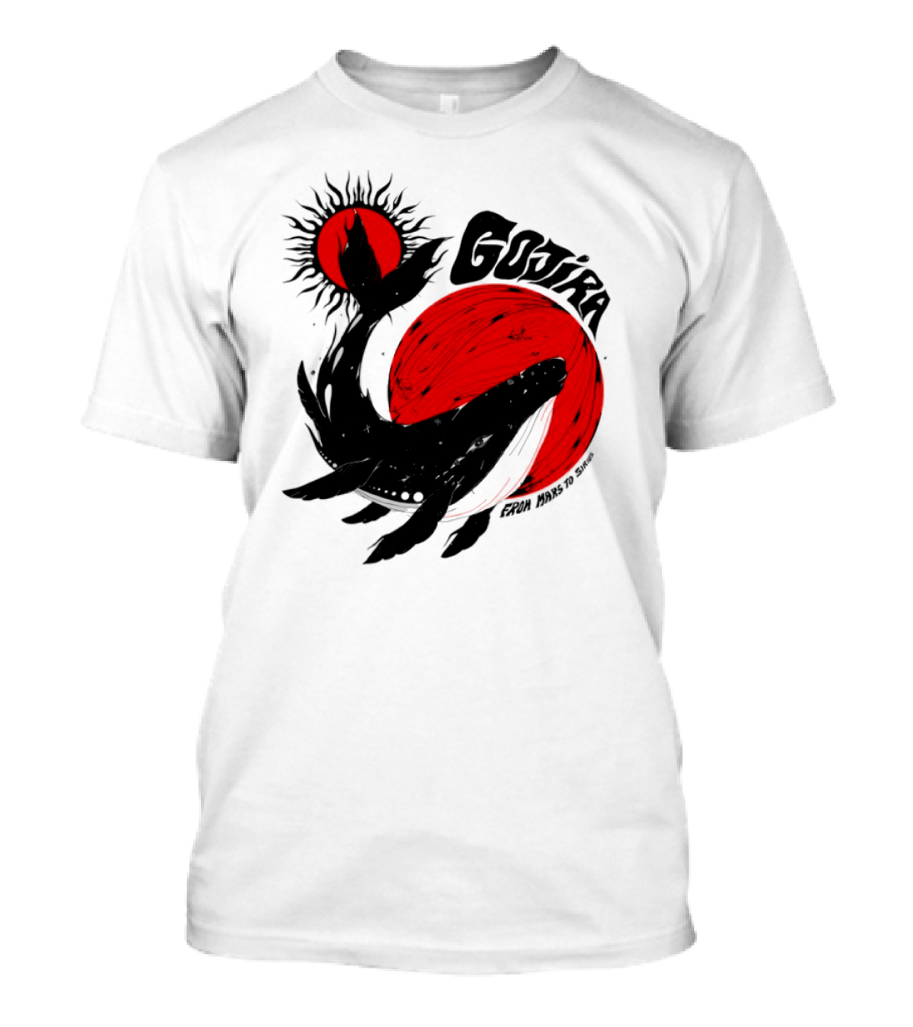 Gojira Whale Red Moon Sun Cosmic Voyage T-Shirt