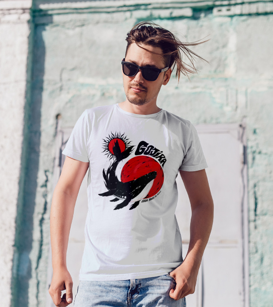 Gojira Whale Red Moon Sun Cosmic Voyage T-Shirt