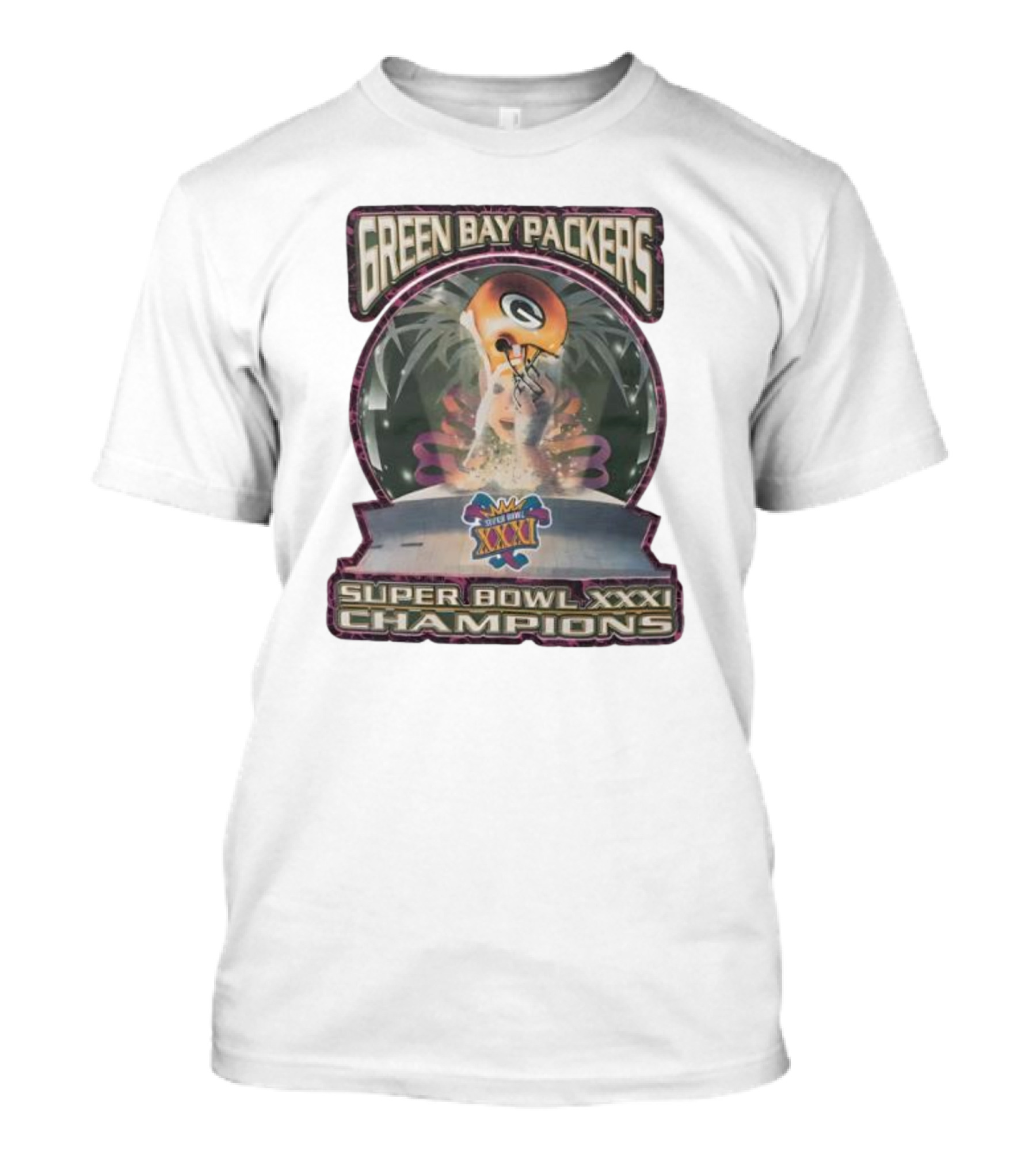 Green Bay Packers Super Bowl XXXI Champions Victory Celebration T-Shirt