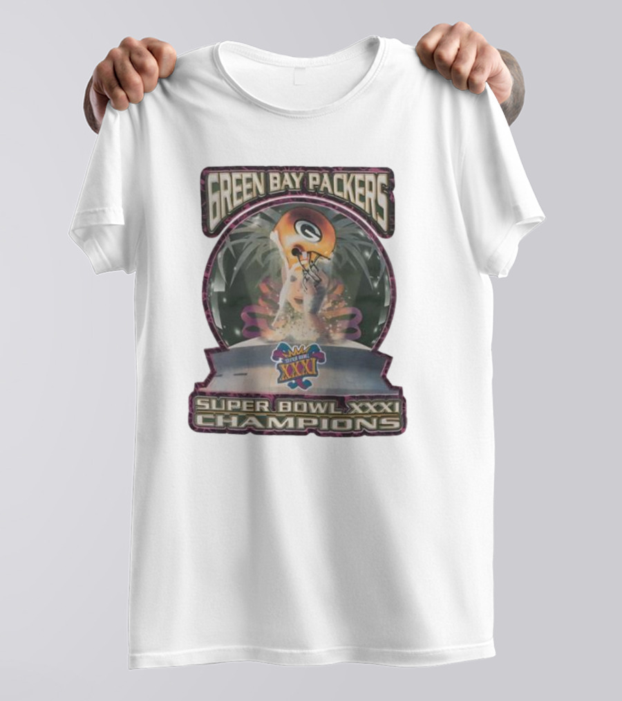 Green Bay Packers Super Bowl XXXI Champions Victory Celebration T-Shirt