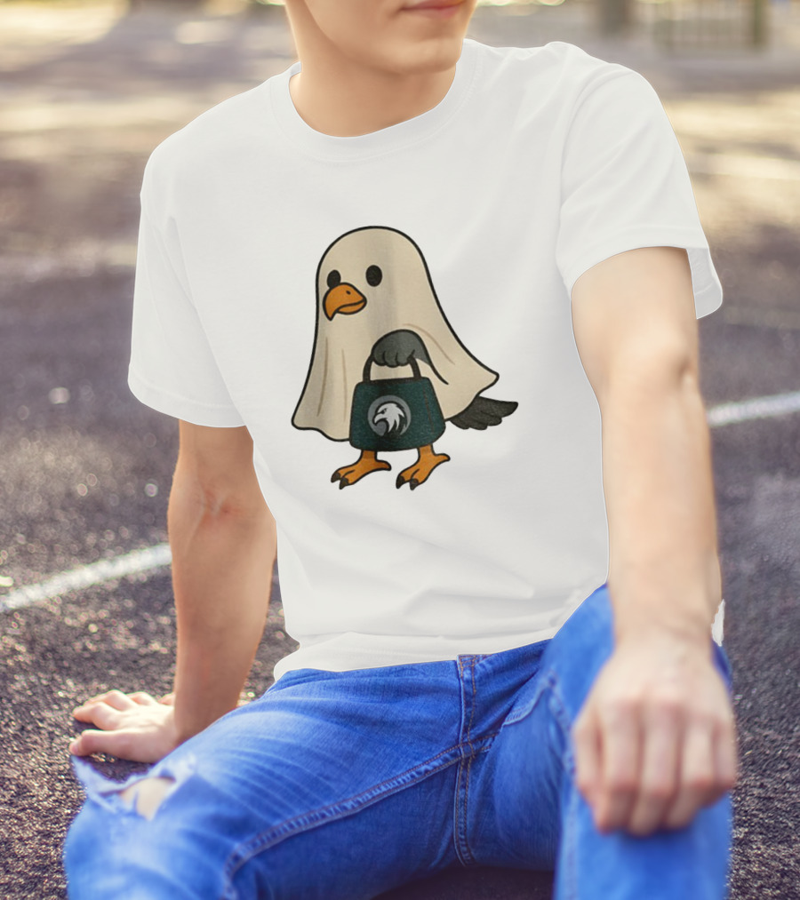 Halloween Ghost Philadelphia Eagles Fly Eagles Fly Football T-Shirt