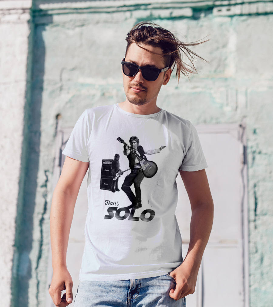 Han_s Solo Chewbacca Guitar Marshall Star Wars T-Shirt