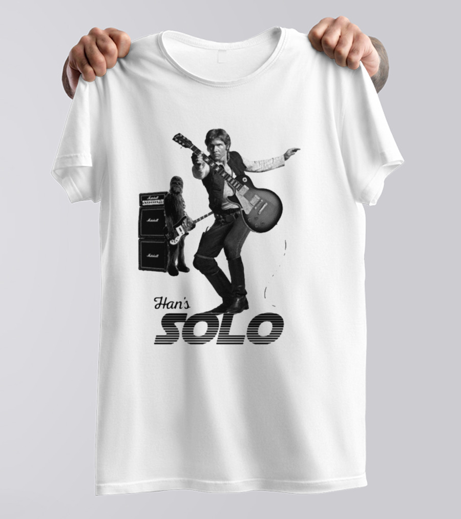 Han_s Solo Chewbacca Guitar Marshall Star Wars T-Shirt