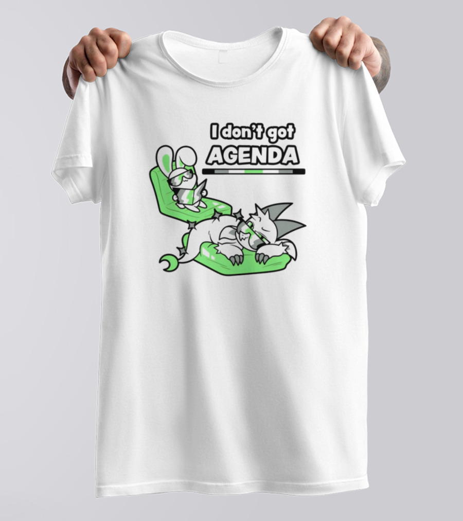I Don’t Got Agenda Green Couch Cat And Mouse T-Shirt