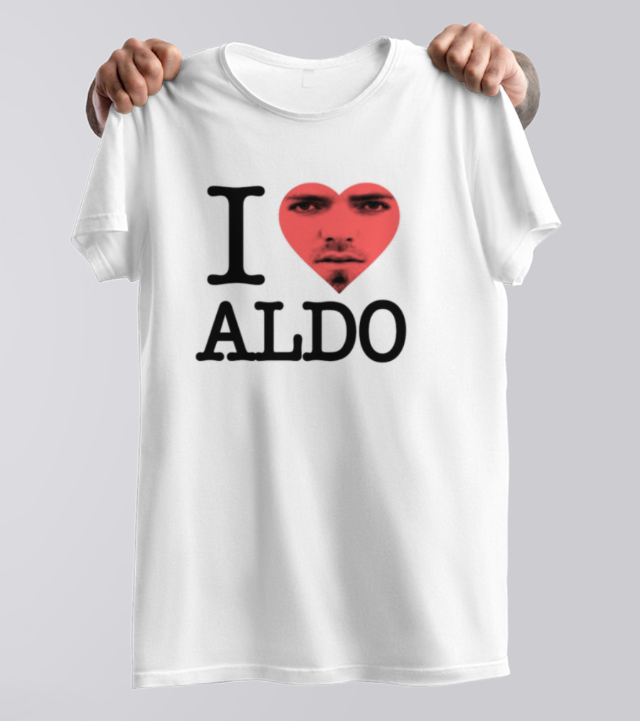 I Love Aldo Heart Face Graphic T-Shirt