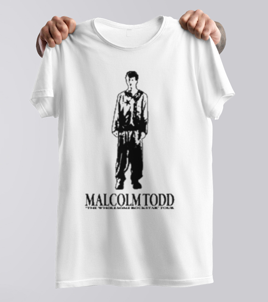 Malcolm Todd Live In Concert The Wholesome Rockstar Tour 2025 Monochrome Stage Presence T-Shirt