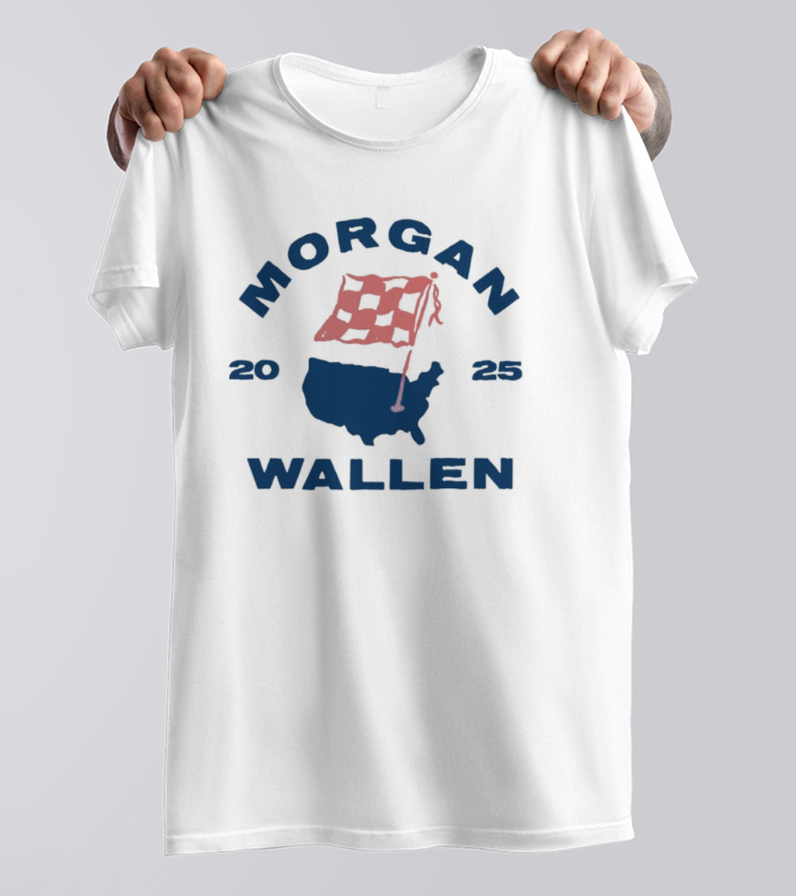 Morgan Wallen 2025 USA Tour Flag T-Shirt