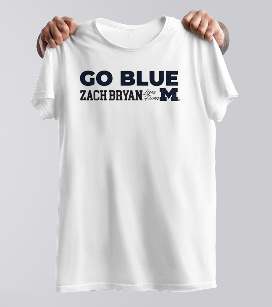 Go Blue Zach Bryan Michigan Wolverines 2025 Football T-Shirt