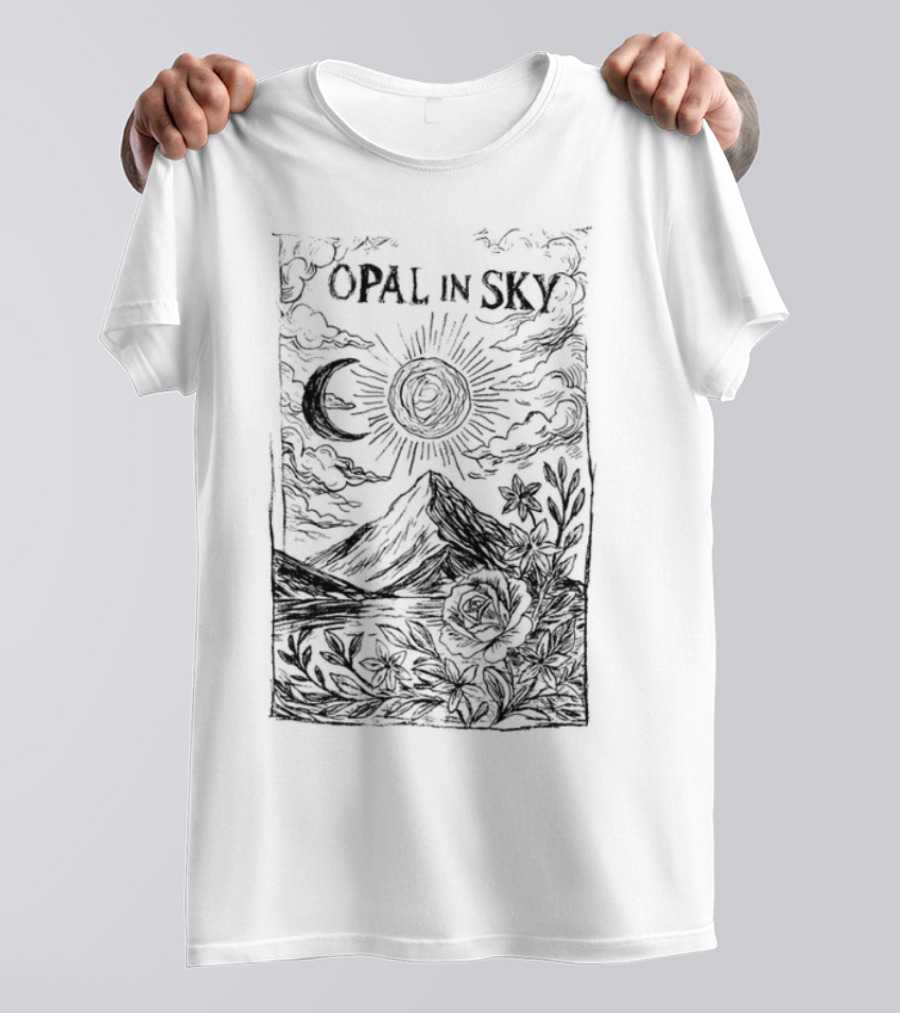 Opal In Sky Lost Moon Owl Mystic Forest Alyvia White T-Shirt