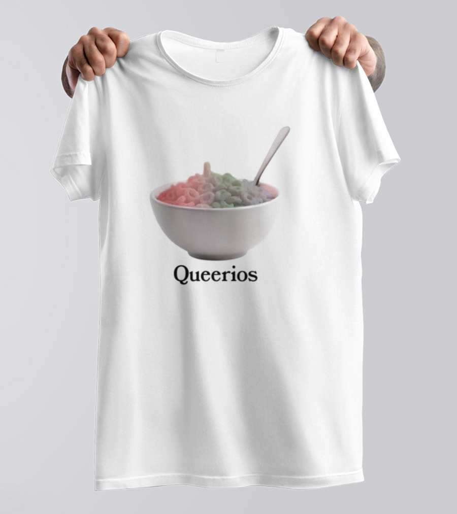 Pridecore Queerios Rainbow Cereal Bowl T-Shirt