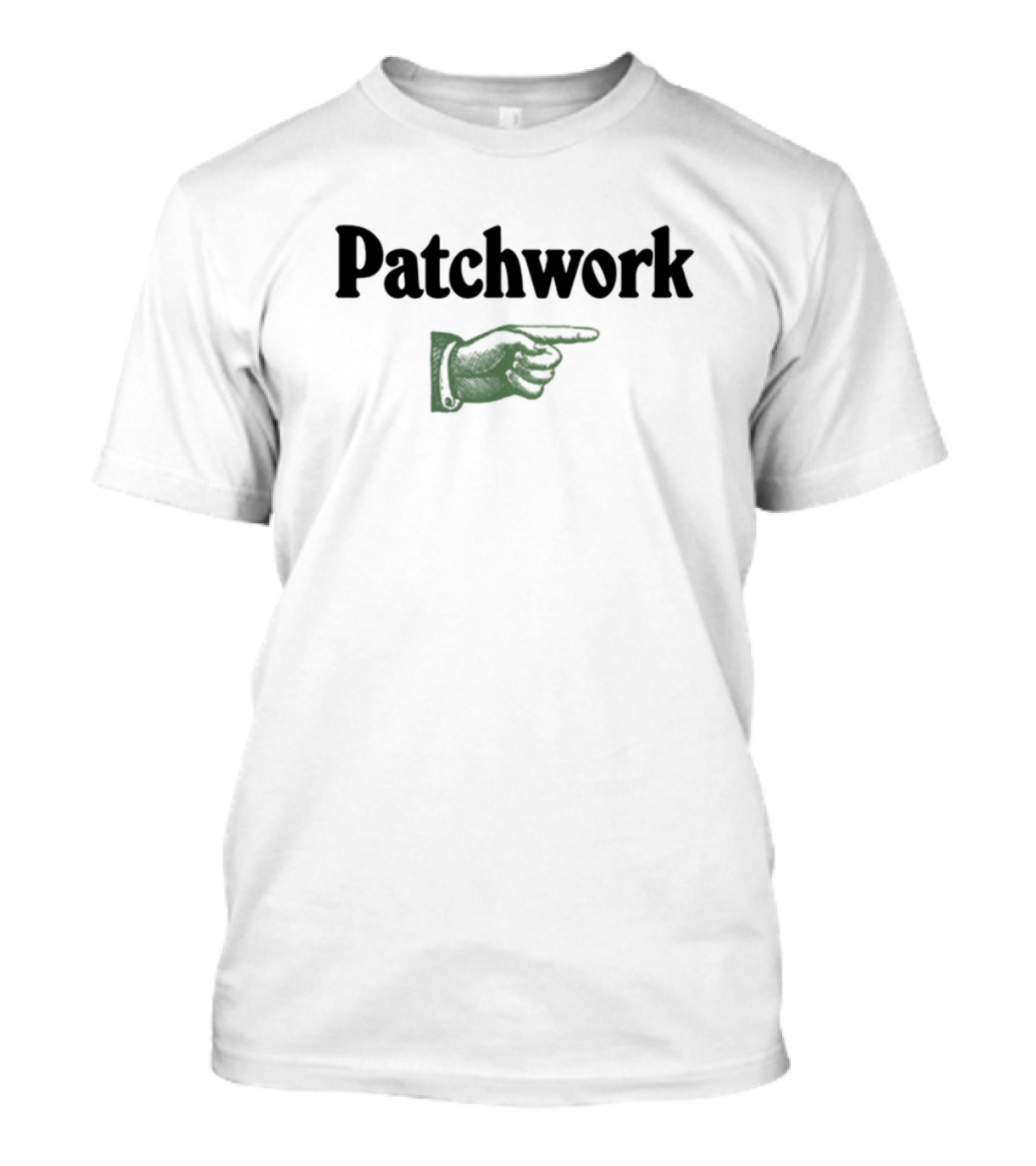 "Pulp Patchwork Pointing Hand Ecru" T-Shirt