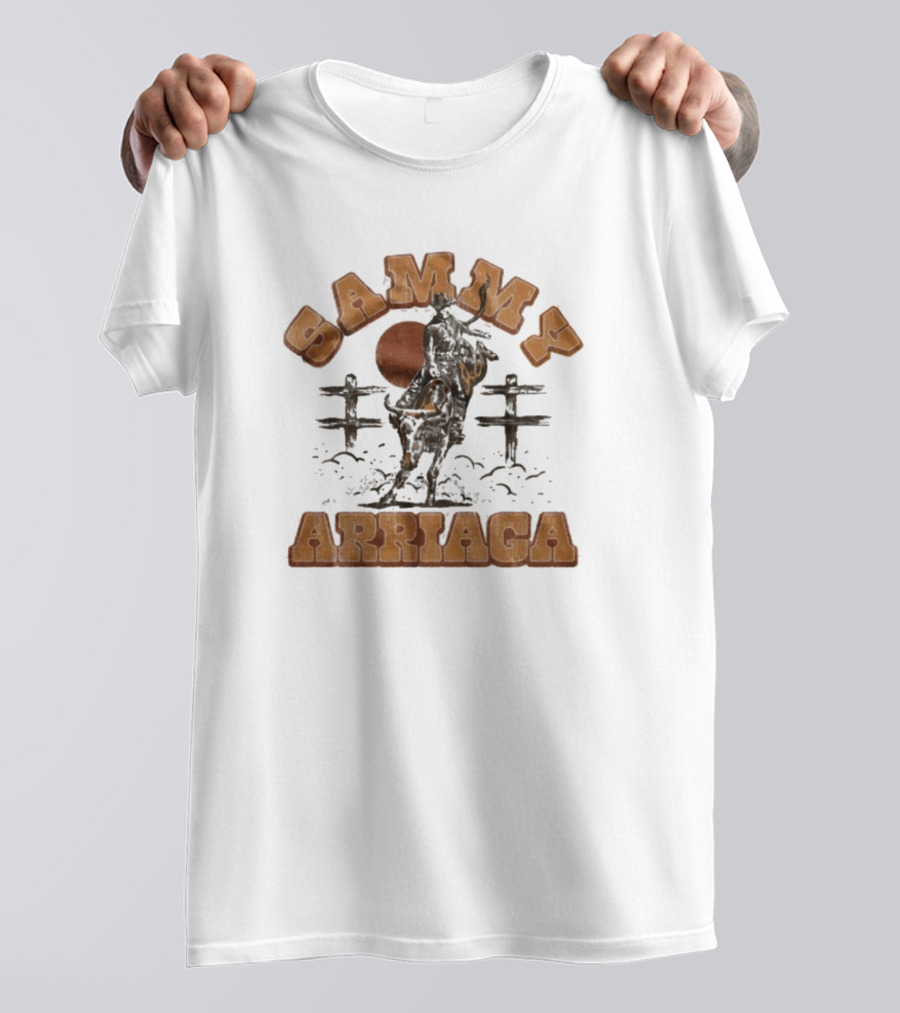 Sammy Arriaga Western Cowboy El Toro Silhouette Vintage Style T-Shirt