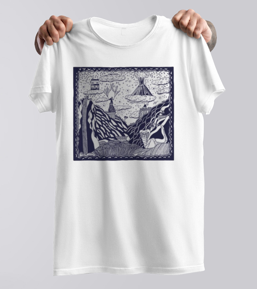 Thestorysofarca The Story So Far Album Art Snake Volcano Pattern Clouds T-Shirt