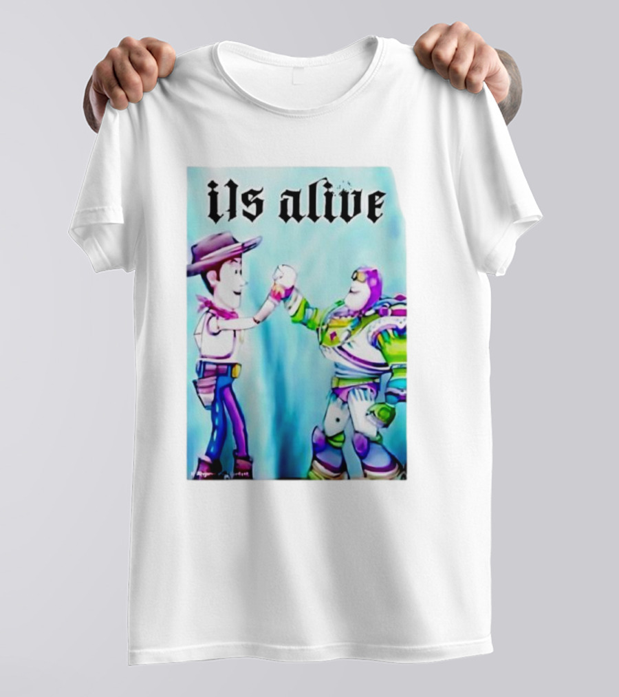 Ils Alive Woody And Buzz Lightyear Fist Bump T-Shirt