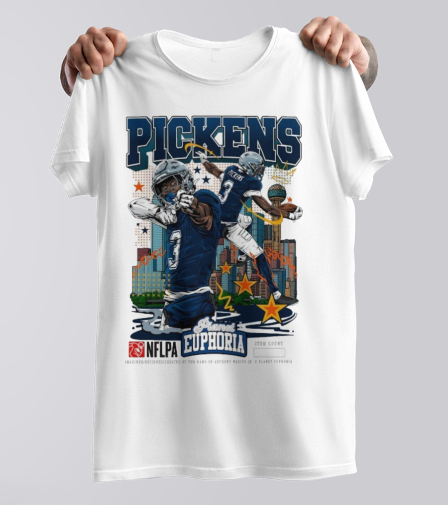 Pickens Planet Euphoria NFPLA Players Inc Iconic Sports Theme T-Shirt
