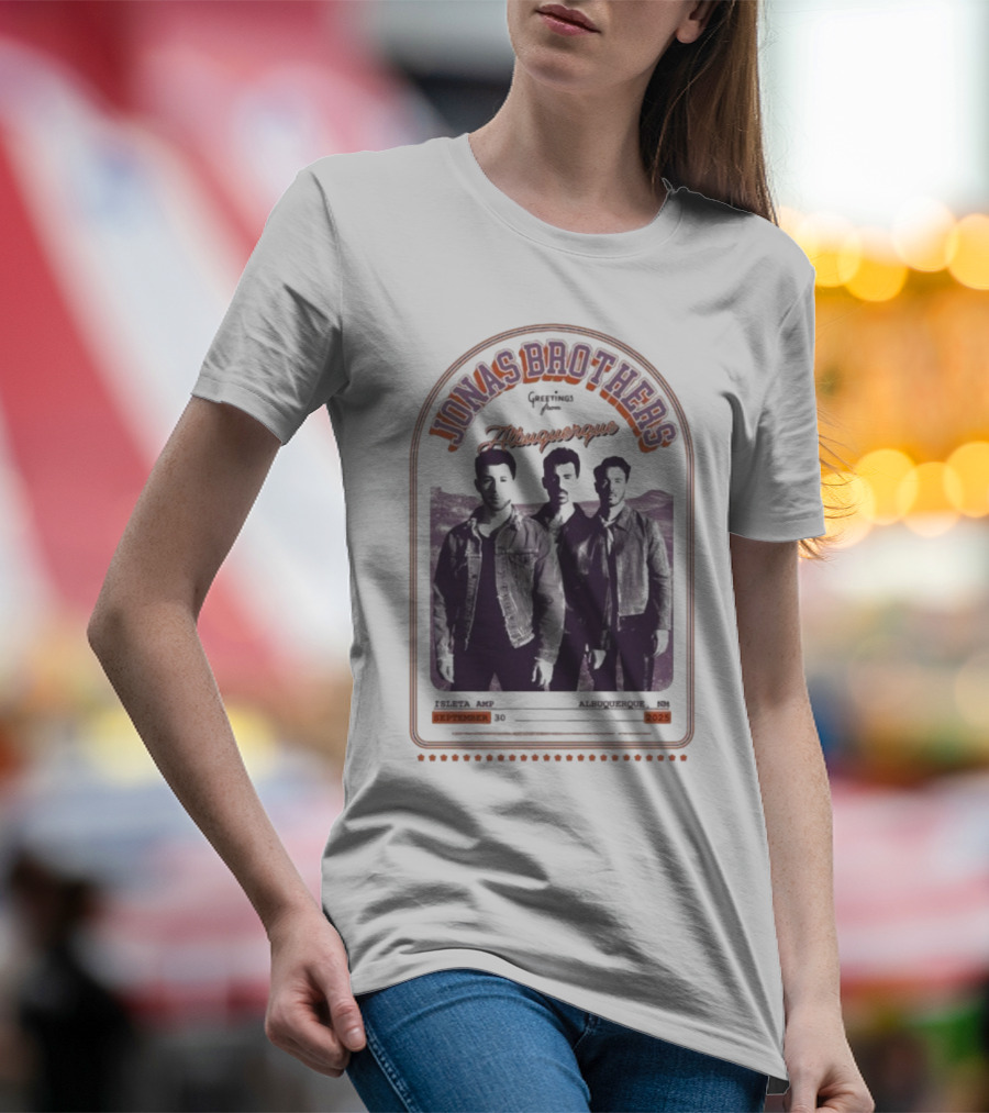 Jonas Brothers Greetings From Albuquerque NM Isleta AMP September 30 2025 T-Shirt