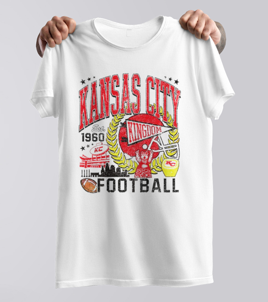 Kansas City Kingdom Chiefs Football Est 1960 T-Shirt