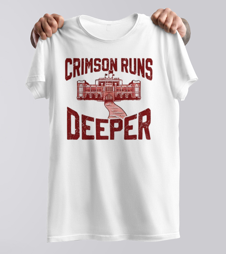 University Of Alabama Crimson Tide Crimson Runs Deeper Historic Campus Design T-Shirt