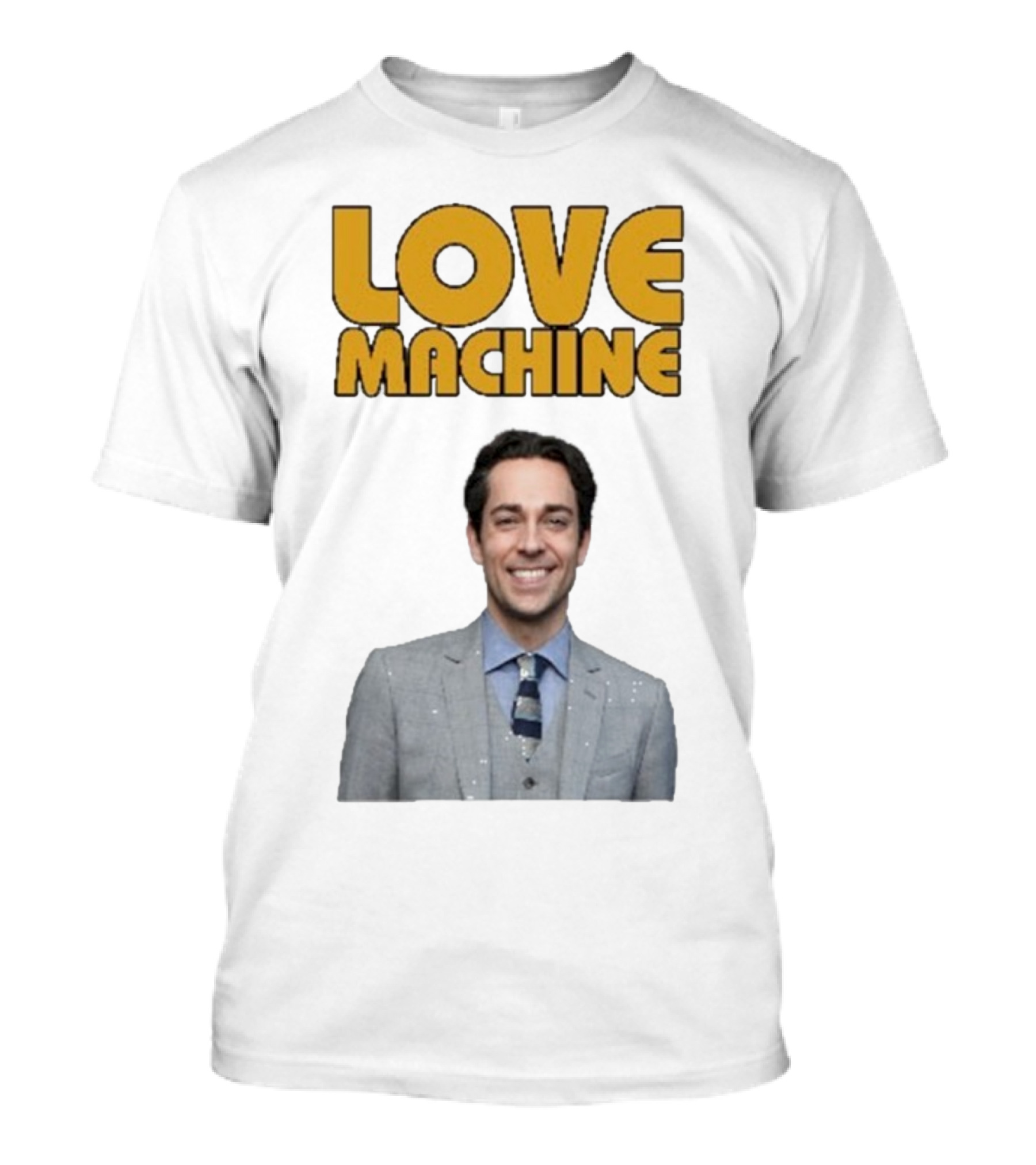 Zachary Levi Love Machine Raglan Smiling Style T-Shirt
