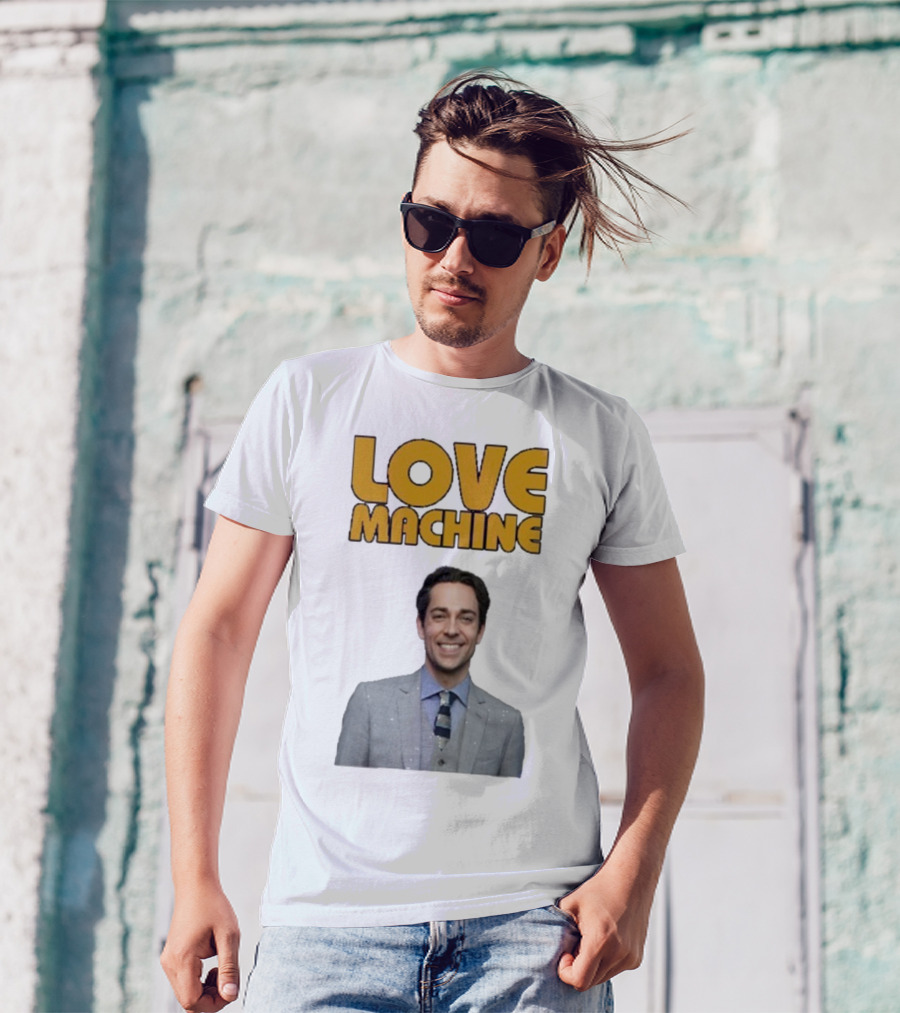 Zachary Levi Love Machine Raglan Smiling Style T-Shirt